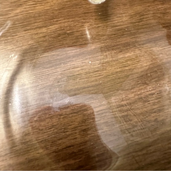 Hand Blown Clear Glass Apple Shaped Nut Bowl or Trinket Dish - Picture 6 of 8